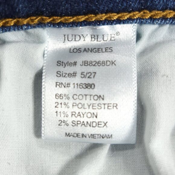 Judy Blue Skinny Casual Button Zip Medium Wash Denim Jeans Womens Size 5/27 Blue - Picture 8 of 9